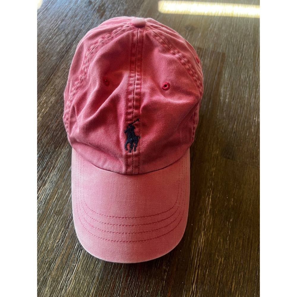 Polo Ralph Lauren Pink Cotton Twill Pony Logo Baseball Cap Dad Hat One Size